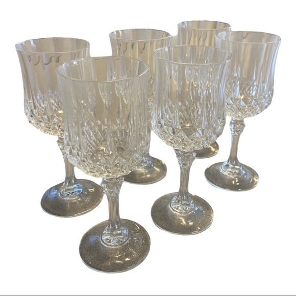 Vintage Other - Vintage Lead Crystal Drink Wine Glass set of 6